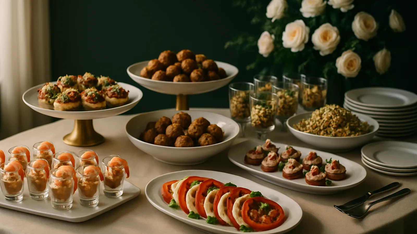 Reichhaltiges Buffet als Beispiel für unsere Leistungen